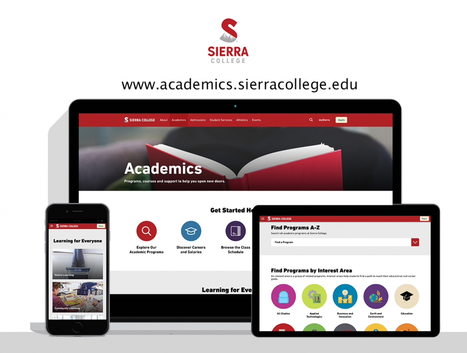 Sierra College new website by Digital Deployment, a Sacramento web design company