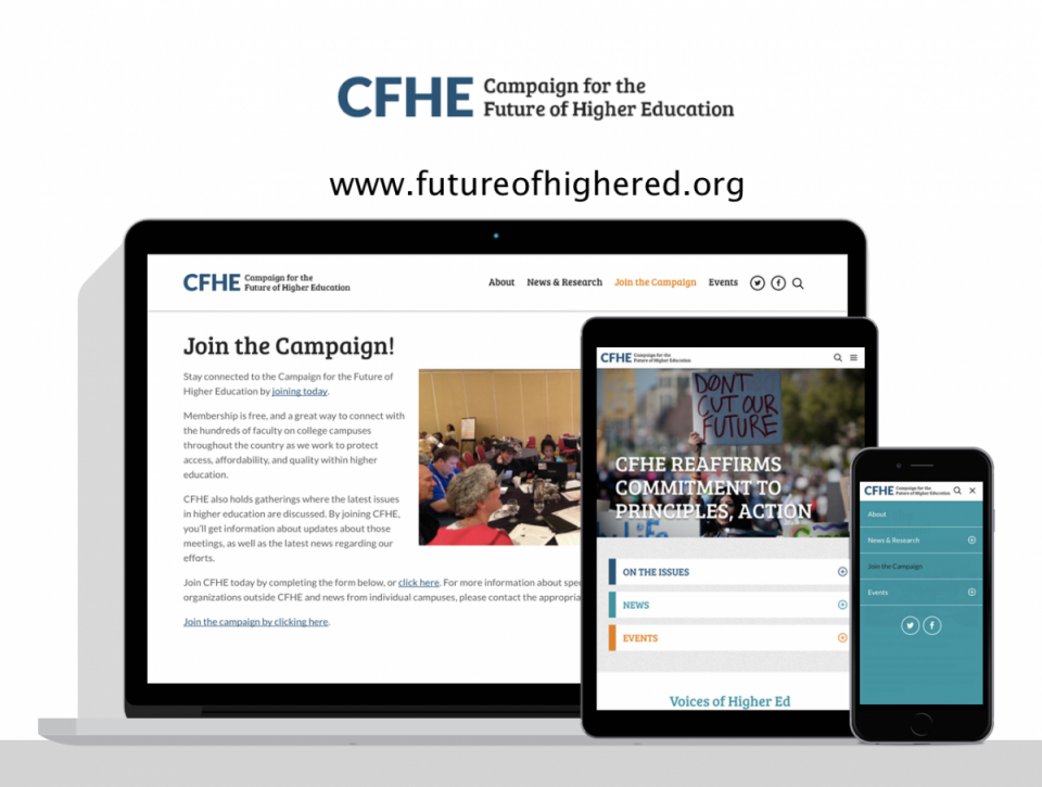 Campaign for the Future of Higher Education new website