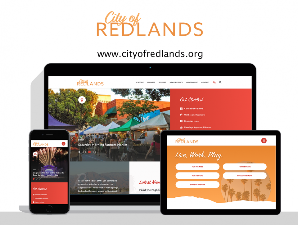 City of Redlands new website by city website design agency, Digital Deployment