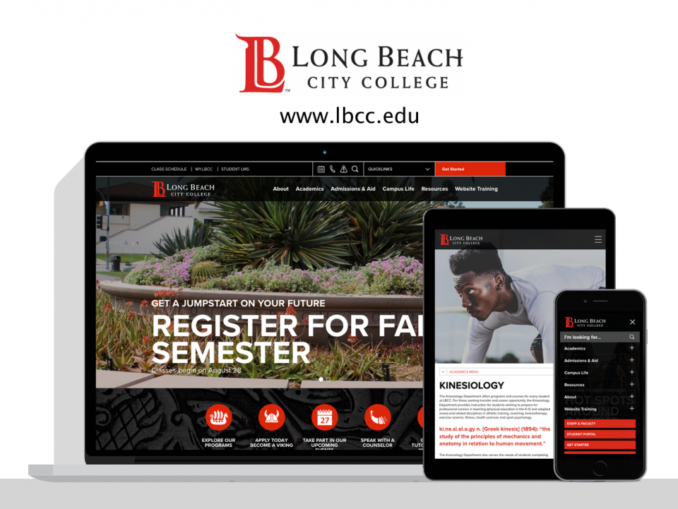 Long Beach City new website by Digital Deployment, a higher education website design company