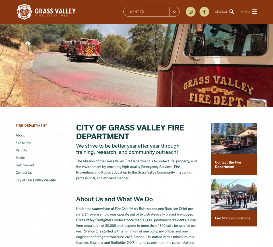 City of Grass Valley Fire Department Website