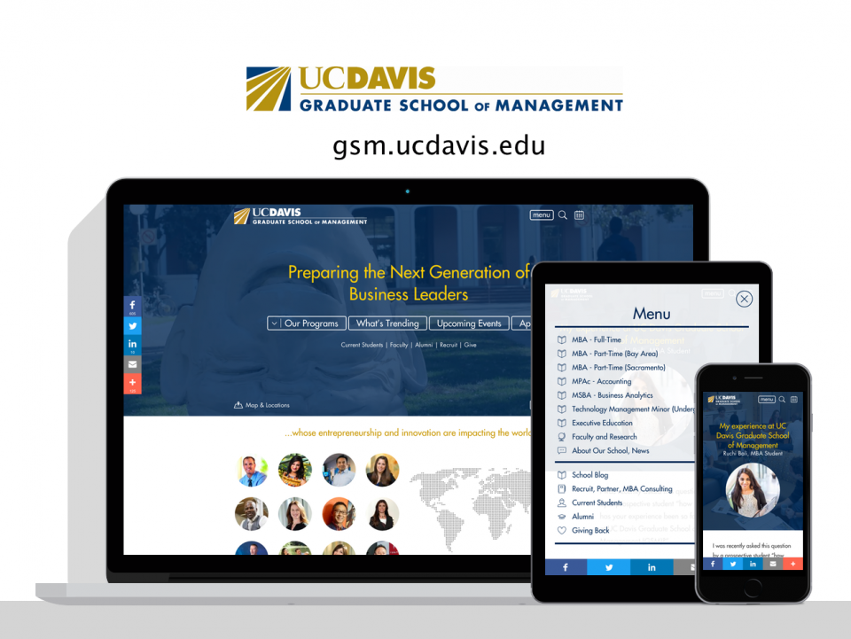 UC Davis Graduate School of Management new website by Digital Deployment