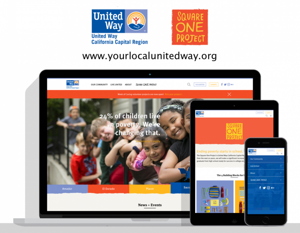 United Way Capital Region website - Sacramento, CA