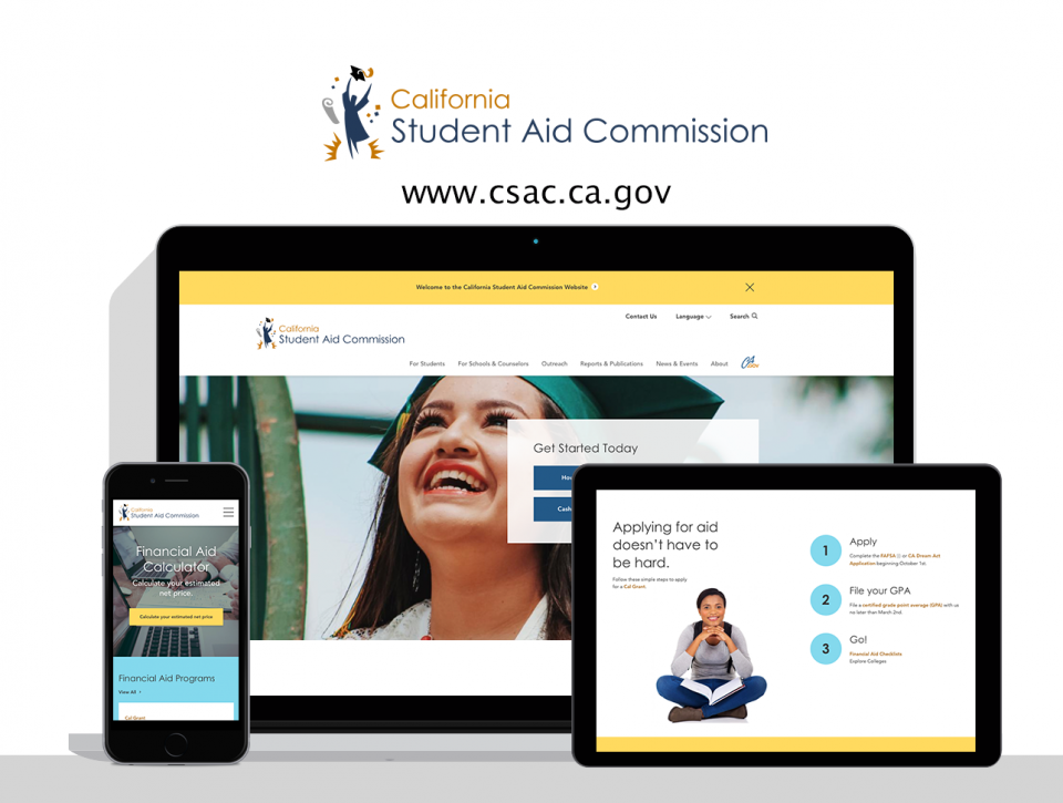 California Student Aid Commission new website by government web design agency, Digital Deployment
